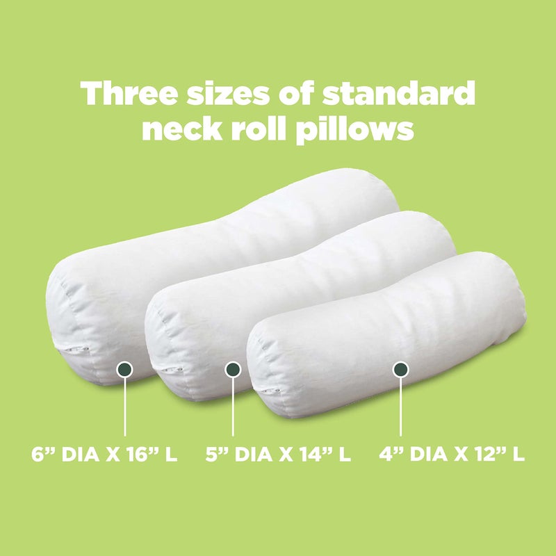 Bean Products Kapok Neck Roll Pillow for Sleeping â€“ Hypoallergenic and Breathable Organic Cotton Fabric Neck Pillow â€“ Soft and Supportive Pillow for Neck Pain Relief â€“ Made in The USA, 4" x 12" - Image 4